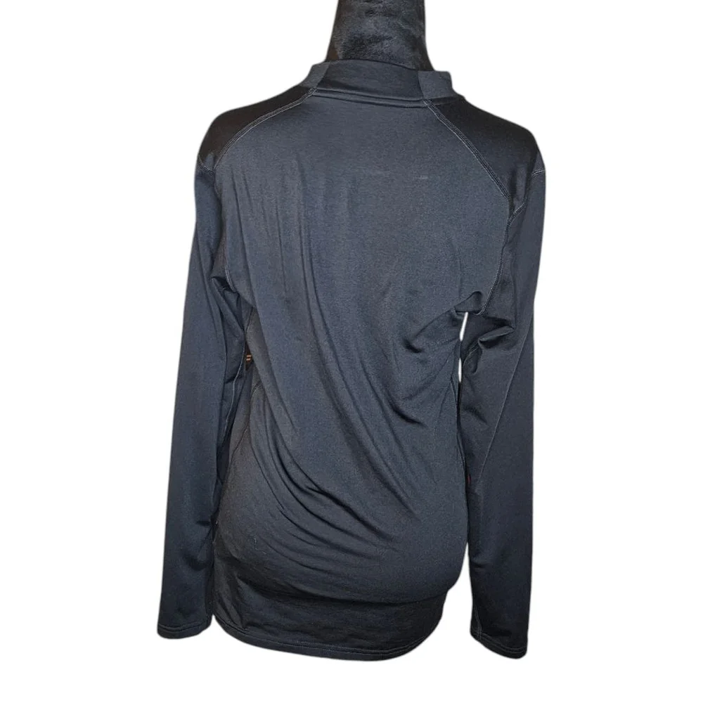 Nike Dri-FIT Small Black 1/4 Zip Fitted Long Sleeve Athletic Sweatshirt - Picture 3 of 10